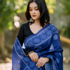 অমল নীল শাড়ী 💙 A1001S